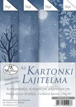 J.K. Primeco Askartelutarvikkeet>A6 Kartonkilajitelma Talviyo 20Ark/Pkt