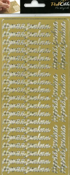 J.K. Primeco Askartelutarvikkeet>Aariviivatarra Hyvaa Joulua Kulta