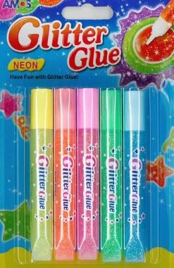 J.K. Primeco Askartelutarvikkeet<Amos Kimalleliimakyna Neon 5Kpl