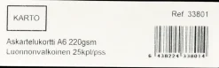 Karto Askartelutarvikkeet<Askartelukortti A6 220 Gsm Luonnon Valkoinen 25 Kpl/Pss
