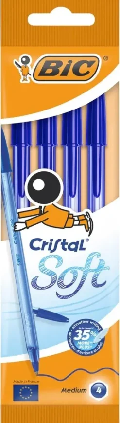 BiC Toimistotarvikkeet>Cristal Soft Kuulakyna 4Kpl