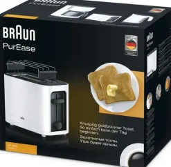 Braun Kypsentäminen<Ht3010Wh Purease Leivanpaahdin Valkoinen