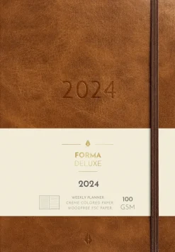 Burde Kalenterit>Kalenteri 2024 Business Forma Deluxe Ruskea