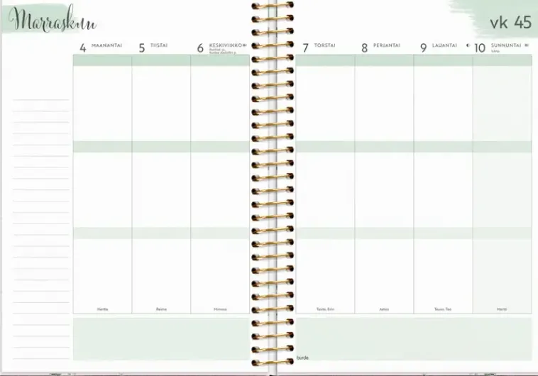 Burde Kalenterit>Kalenteri 2024 Life Organizer