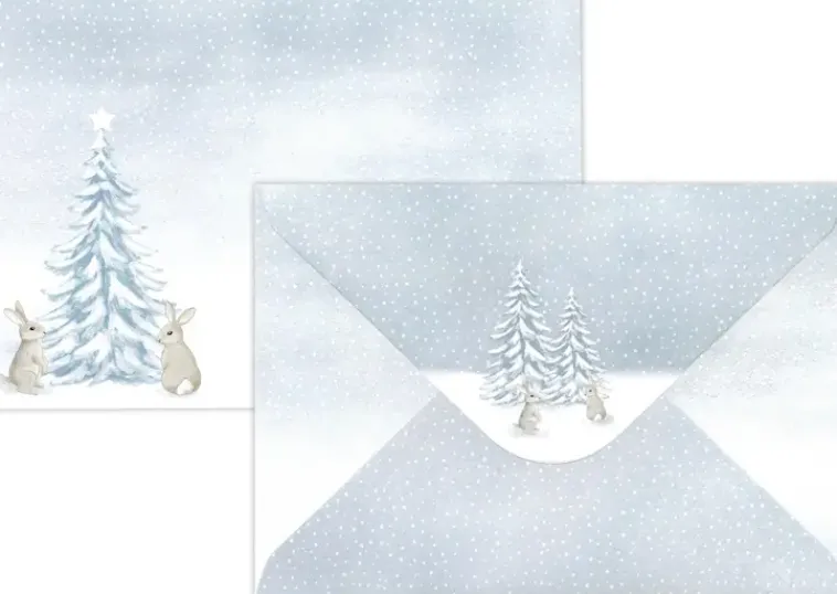 J.K. Primeco Askartelutarvikkeet<C6/10 Kirjekuori Joulumaisema