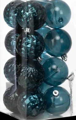 Carrefour Sesonkijuhlatarvikkeet>Joulupallo 6 Cm 16 Kpl, Tummansininen