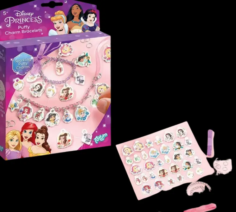 Disney Askartelutarvikkeet<Princess Puffy Charm -Rannekoruntekosetti