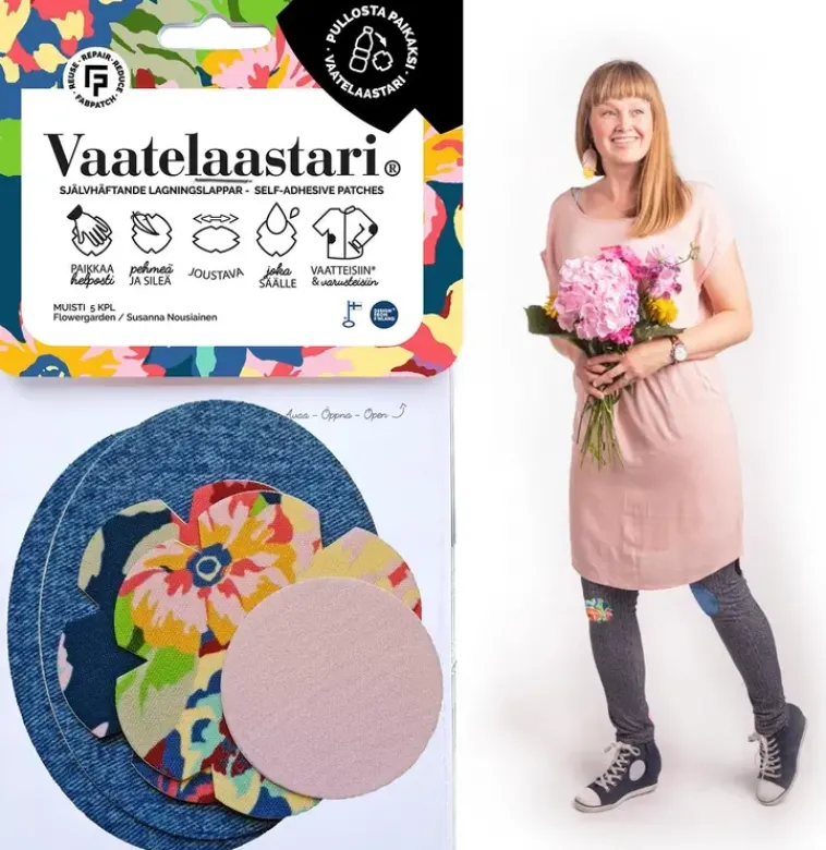 FabPatch Käsityötarvikkeet>Vaatelaastari, Muisti - Helppo, Hankaamalla Kiinnittyva Tekstiilien Korjauspaikka