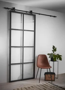 Habo Säilytyskalusteet<Ovi Cube 1000X2133X28 Musta/Lasi