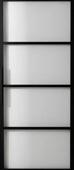 Habo Säilytyskalusteet<Ovi Square 1000X2133X28 Musta /Lasi