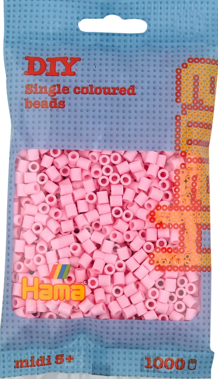 Hama Askartelutarvikkeet<Midi Silityshelmet Pussissa, 1000 Kpl, Pastelli Roosa