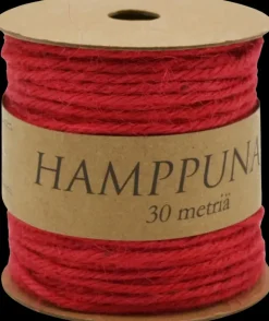 J.K. Primeco Askartelutarvikkeet>Hamppunaru Punainen 30M