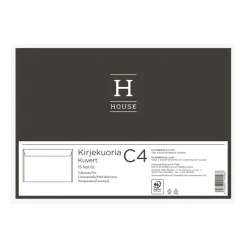 House Paperitarvikkeet>Kirjekuori C4 Liimanauhalla 15Kpl