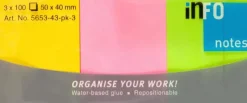 Ei merkkiä Toimistotarvikkeet>Info Notes Viestilappu 40X50Mm 3X100 Kpl Neon