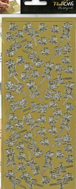 J.K. Primeco Askartelutarvikkeet<Aariviivatarra Pieni Ruusu Kulta