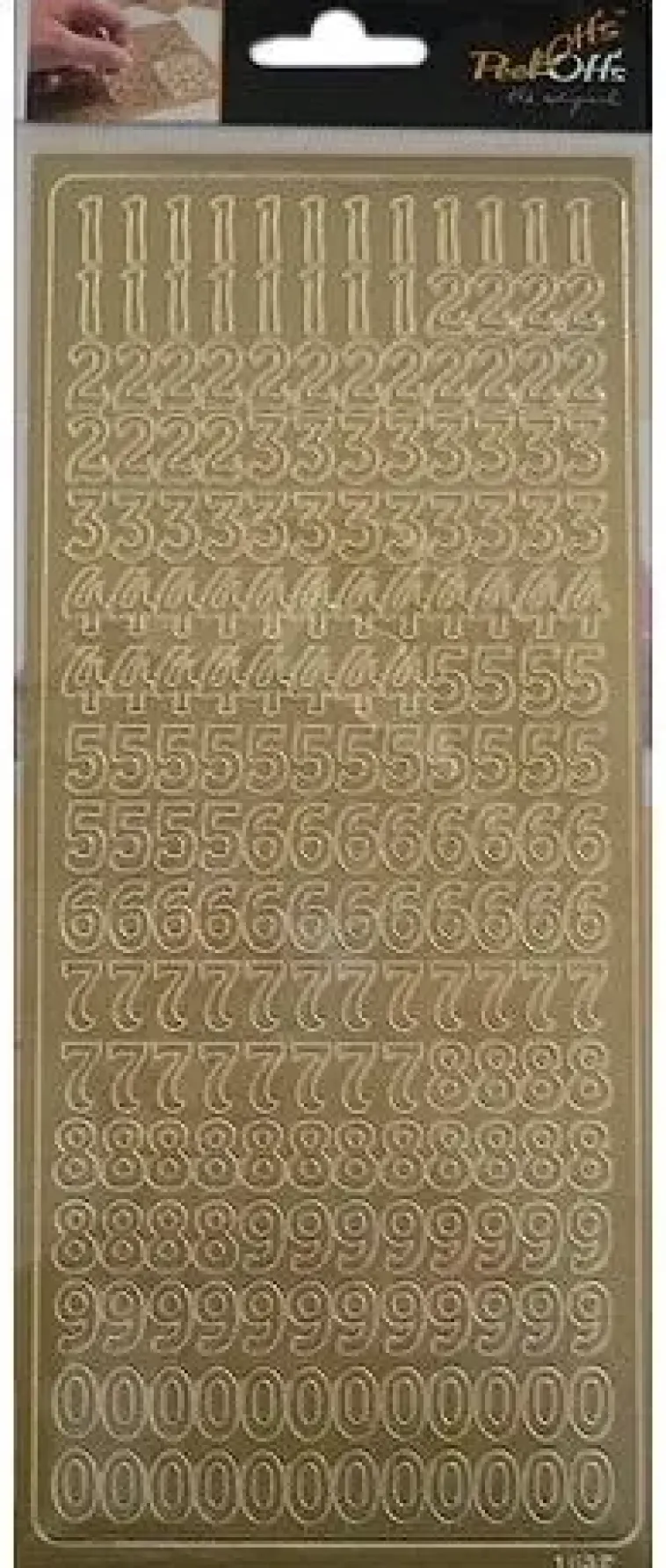 J.K. Primeco Askartelutarvikkeet>Aariviivatarra Numerot Kulta