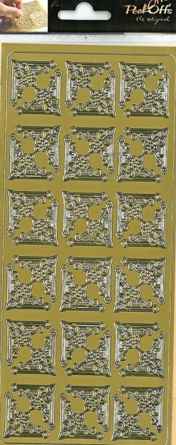 J.K. Primeco Askartelutarvikkeet>Aariviivatarra Kulmat Kulta 1Ark/Pkt