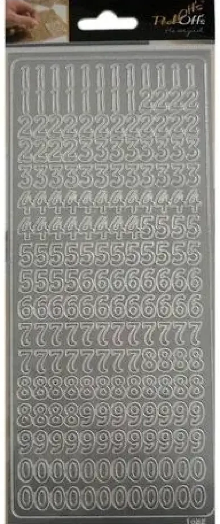 J.K. Primeco Askartelutarvikkeet>Aariviivatarra Numerot Hopea