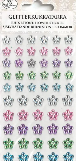 J.K. Primeco Askartelutarvikkeet<Glitterkukkatarra Varilajitelma