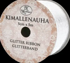 J.K. Primeco Askartelutarvikkeet<Kimallenauha 5 Cm X 5 M Hopea