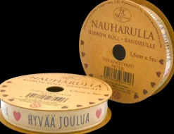 J.K. Primeco Askartelutarvikkeet<Nauharulla 1,5 Cm X 5 M Jouluteksti Natur