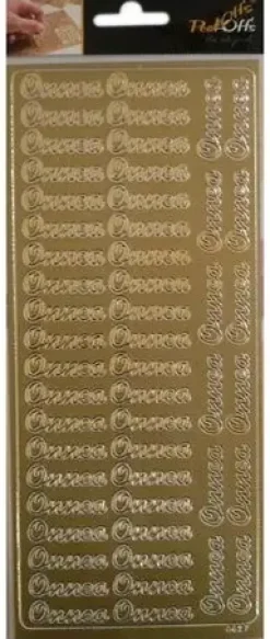 J.K. Primeco Askartelutarvikkeet>Onnea- Aariviivatarra Kulta