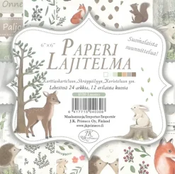 J.K. Primeco Askartelutarvikkeet<Skrappayslehtio Glitter Lemmikit 6"X6" 24Arkkia