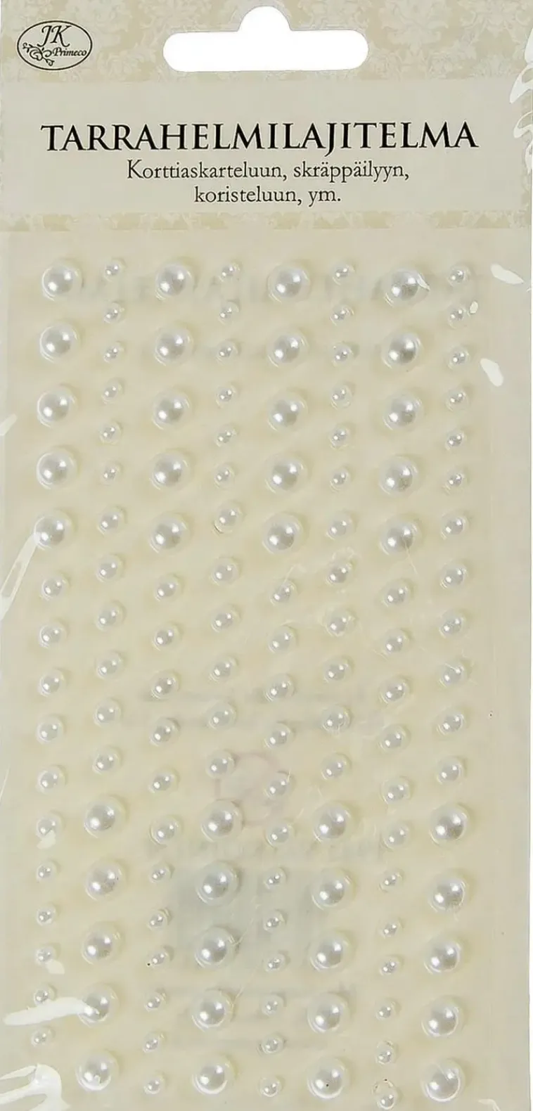 J.K. Primeco Askartelutarvikkeet>Tarrahelmilajitelma Valkoinen