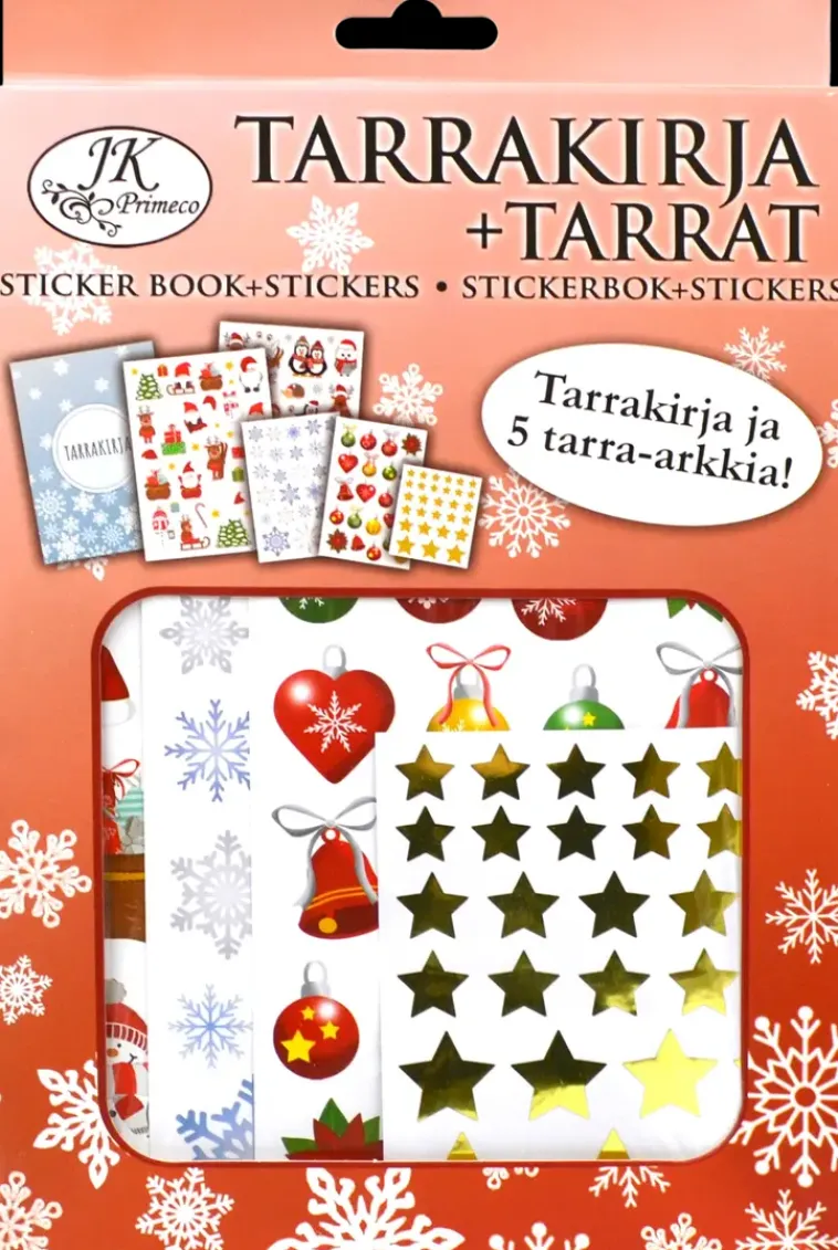 J.K. Primeco Askartelutarvikkeet<Tarrakirja+Tarrat Joulu