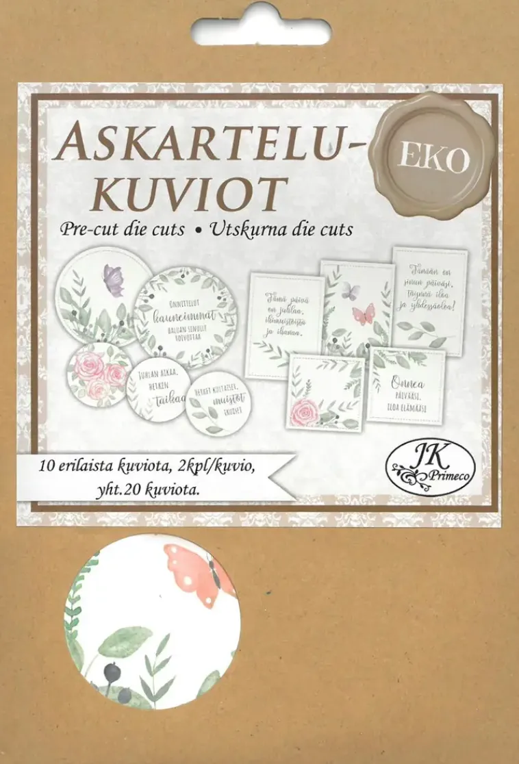J.K. Primeco Askartelutarvikkeet<J.K. Primeo Eko Askartelukuvio Lehdet 20Kpl