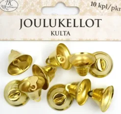 J.K. Primeco Askartelutarvikkeet>Joulukello Kulta 10Kpl/Pss