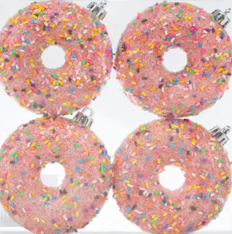 NNX Sesonkijuhlatarvikkeet>Joulupallo Donitsi 4 Kpl