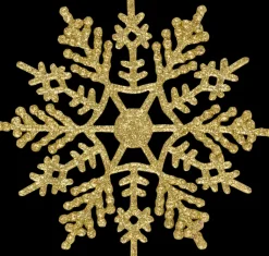 NNX Sesonkijuhlatarvikkeet>Koriste Lumihiutale Glitter Kulta 6Kpl