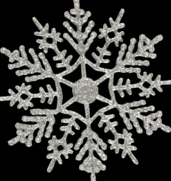 NNX Sesonkijuhlatarvikkeet>Koriste Lumihiutale Glitter Hopea 6Kpl M