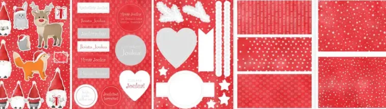 J.K. Primeco Askartelutarvikkeet>Korttiaskartelusetti Hauska Tonttu 5+5