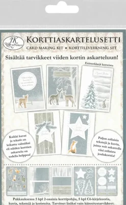 J.K. Primeco Askartelutarvikkeet>Korttiaskartelusetti Talvimetsa 5+5