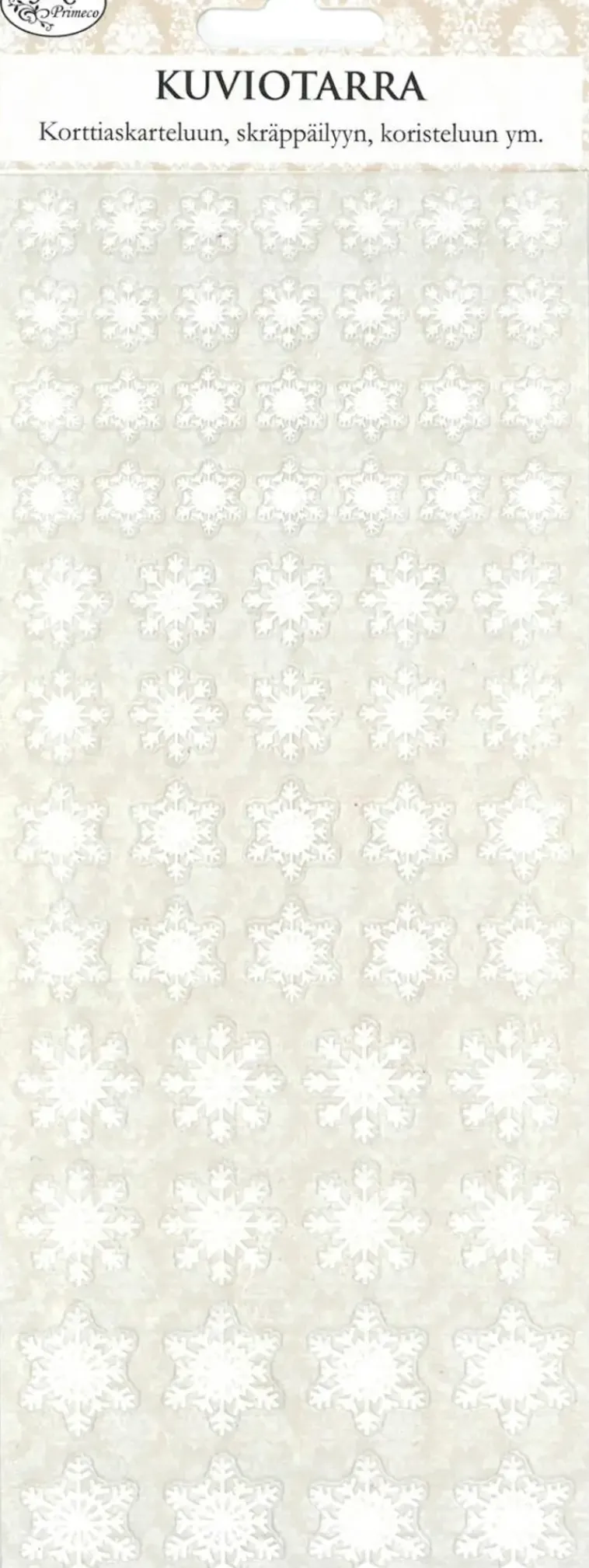 J.K. Primeco Askartelutarvikkeet>Kuviotarra Lumihiutale Glitter