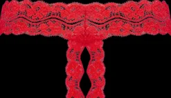 Underneath Seksivalineet<Kyra Avohaarastringit S/M Red