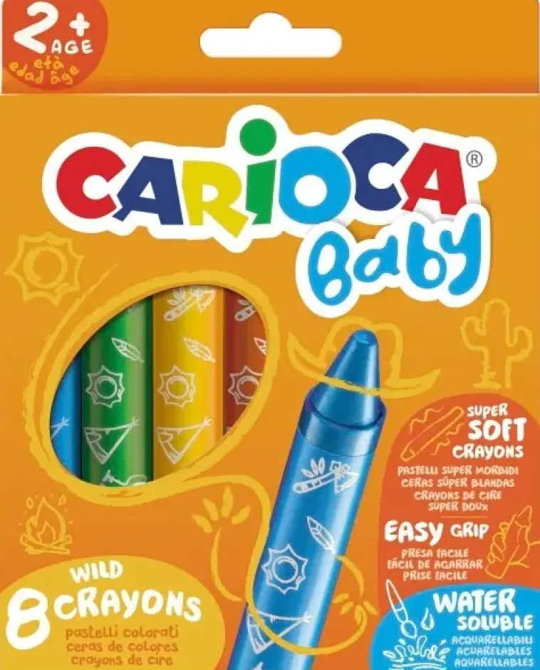 Carioca Toimistotarvikkeet>Lasten Variliitusarja 8 Kpl Baby Wild +2 Vuotiaille