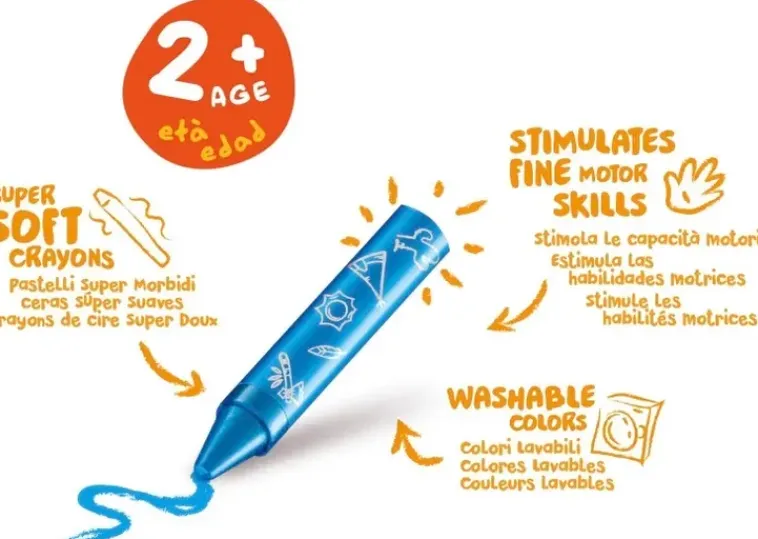 Carioca Toimistotarvikkeet>Lasten Variliitusarja 8 Kpl Baby Wild +2 Vuotiaille