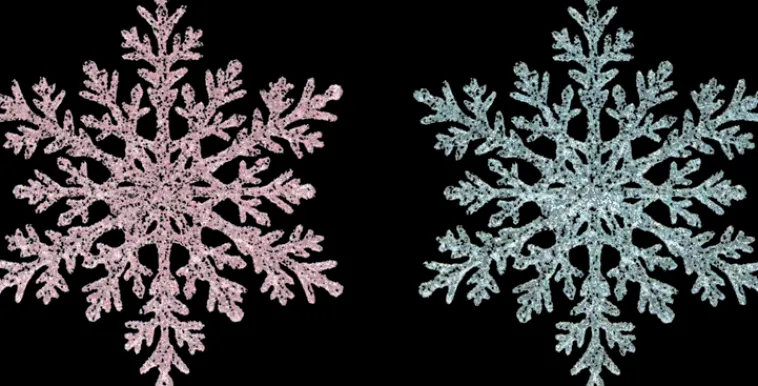 Weiste Sesonkijuhlatarvikkeet>Lumikide 110Mm Rosa/Vaal.Sin. Glitter Lajitelma