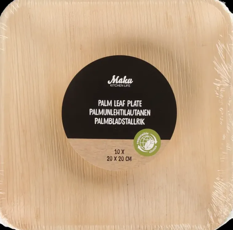 Maku Astiat>Palmunlehtilautanen 20X20 Cm 10 Kpl
