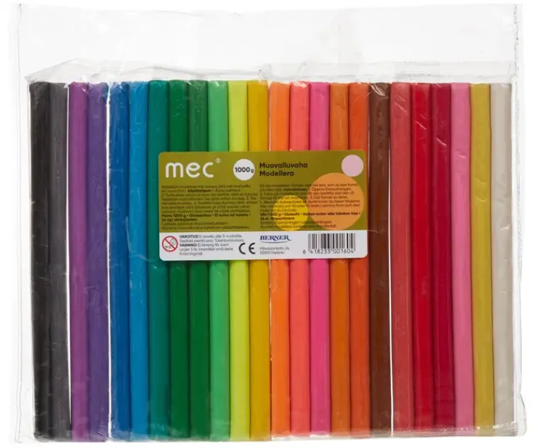 M.E.C Askartelutarvikkeet<1Kg Muovailuvaha 24Kpl