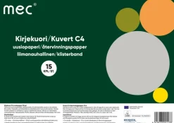 M.E.C Paperitarvikkeet>Mec Kirjekuori C4 Uusio 15Kpl