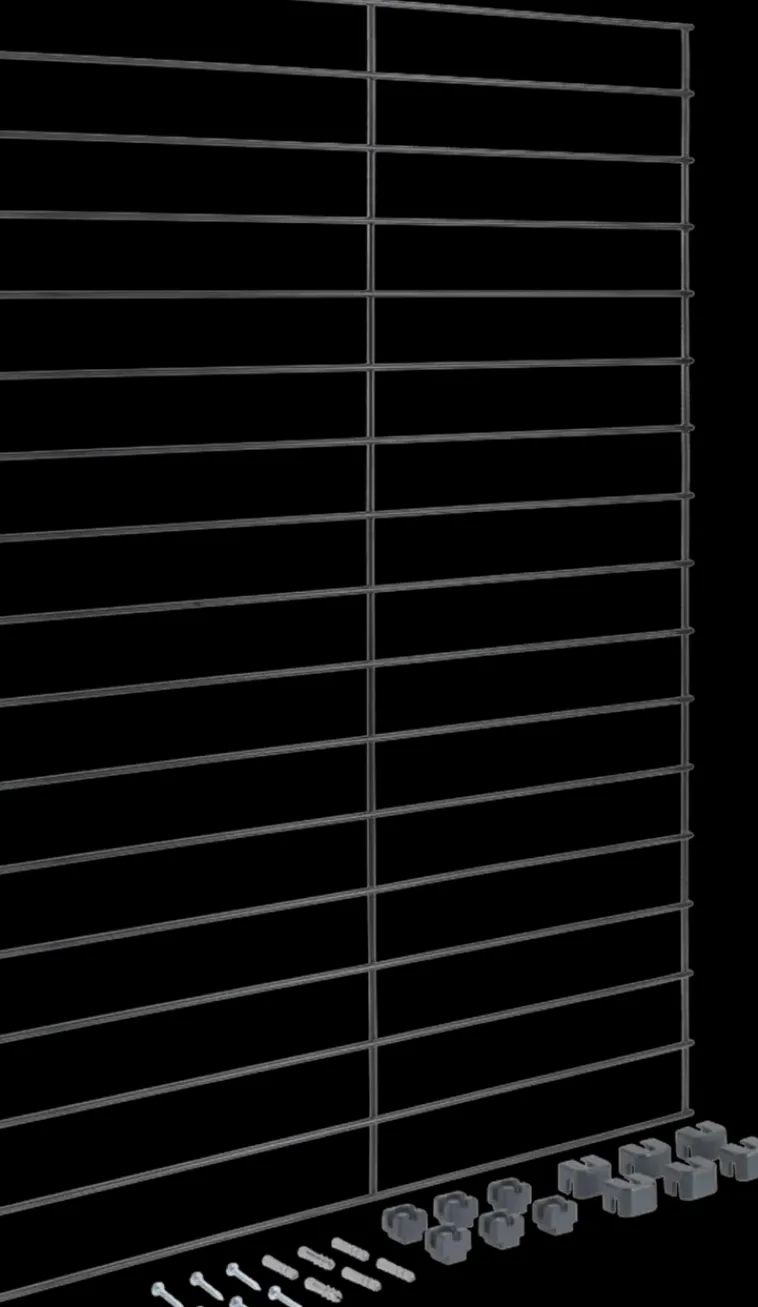 Metaltex Säilytyskalusteet<Mural Seinaritila 43X68 Cm 6 Kpl Seinakoukut Ja Ruuvit