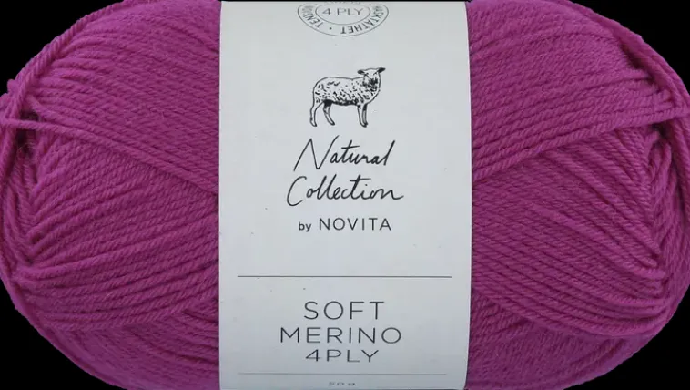 Novita Käsityötarvikkeet>Lanka Soft Merino 4 Ply 50 G Neilikka 780