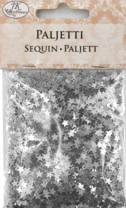 J.K. Primeco Askartelutarvikkeet>Paljetti Tahti Hopea 10G