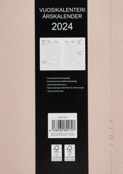 NNX Kalenterit>Poytakalenteri A5 Kangas, Roosa