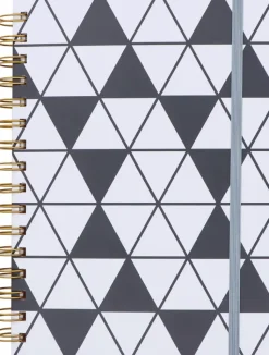 NNX Kalenterit>Poytakalenteri A5 Kierresidottu, Musta-Valkoinen