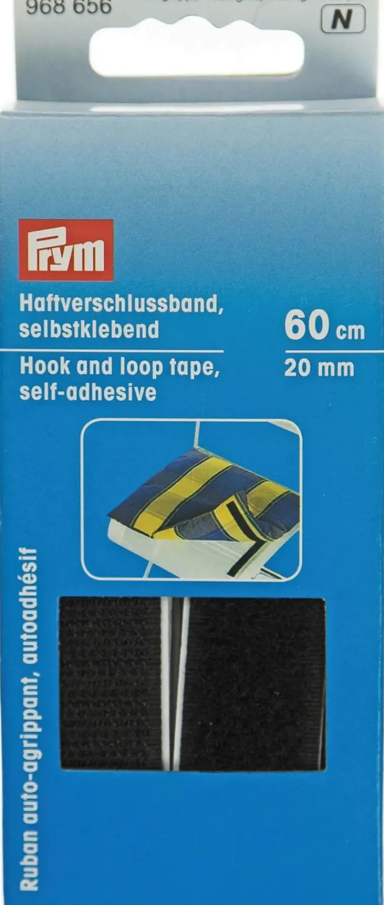 Prym Käsityötarvikkeet>Liimattava Tarranauha 20Mm/60Cm Musta